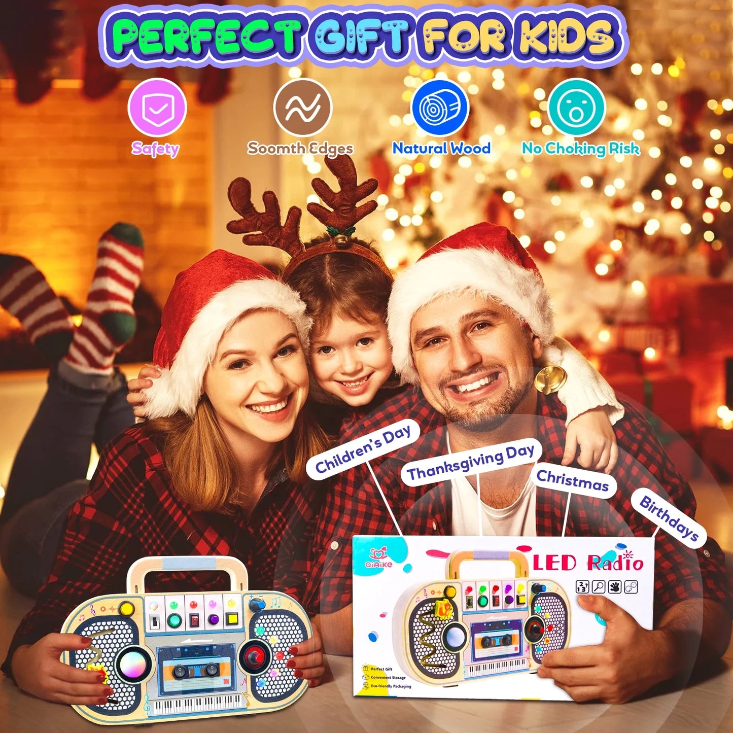 Montessori Wooden Busy Board