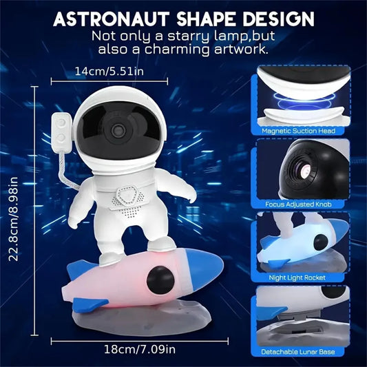 Proyector LED Astronauta Cielo Estrellado - 12 Discos 4K