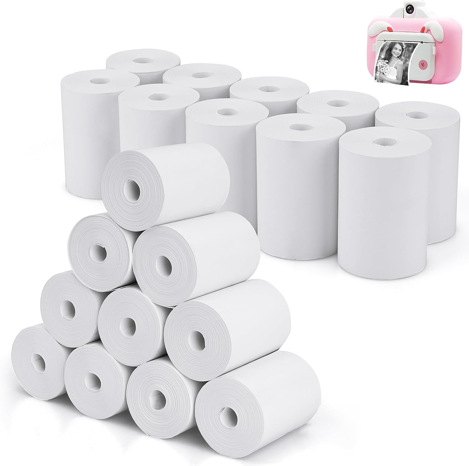 20 Rolls Print Paper for Children Instant Camera Refill Print Pape Kids Digital