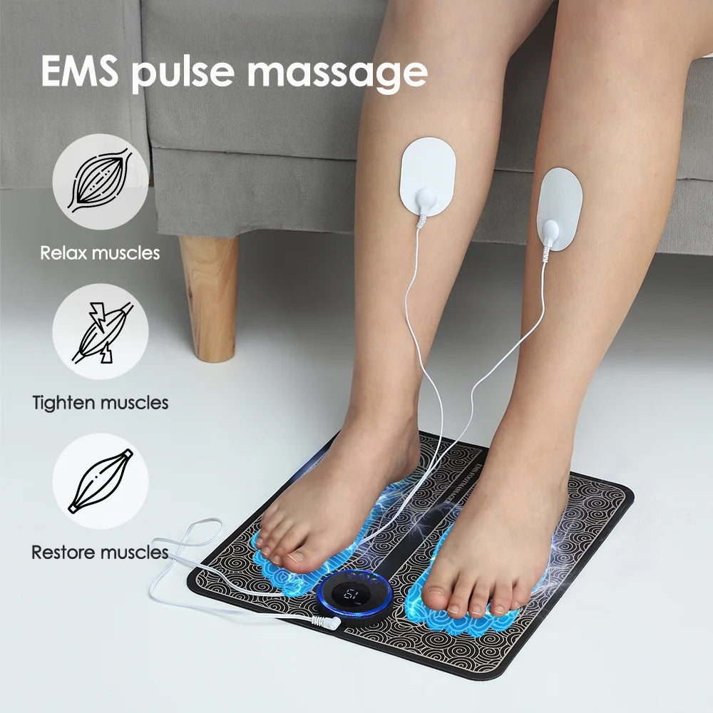 🦶 2-in-1 EMS Foot & Body Massager Pad – Total Relaxation, Anytime, Anywhere!