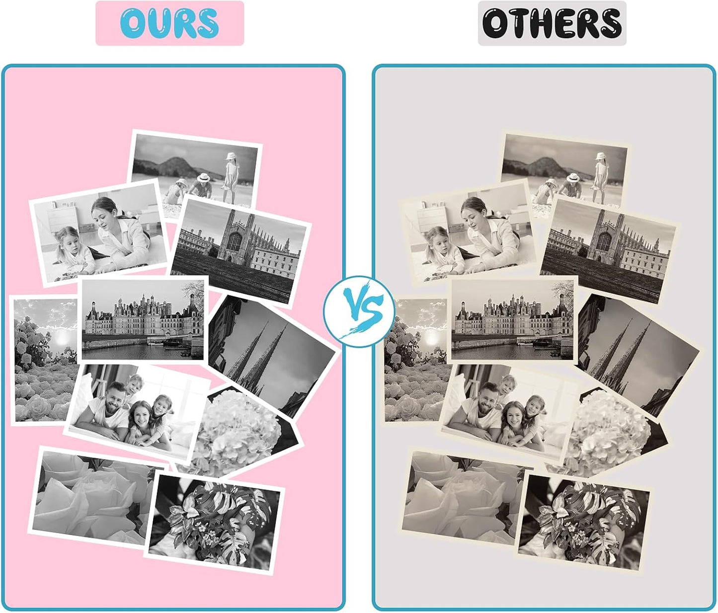 20 Rolls Print Paper for Children Instant Camera Refill Print Pape Kids Digital