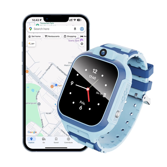 GPS Smartwatch, 4G Kids  with Real-Time Location SOS 2 Way Video Call Voice Chat HD Touch Screen Camera, Wrist Watch for Boys and Girls Age from 3-12, Best Birthday Holiday Gift (Blue)