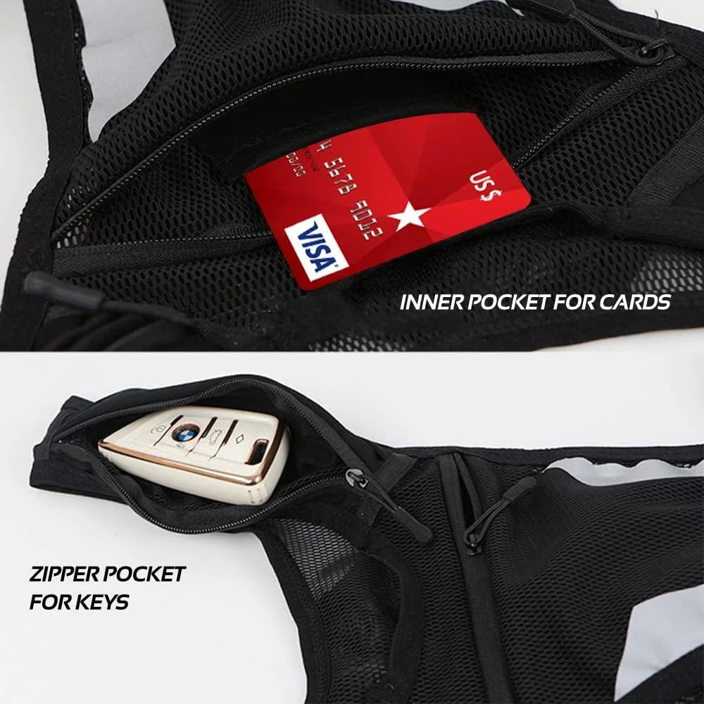 📱 Reflective Running Vest Phone Holder – Train Smart, Move Freely!