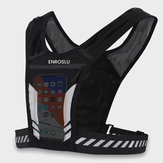 📱 Reflective Running Vest Phone Holder – Train Smart, Move Freely!