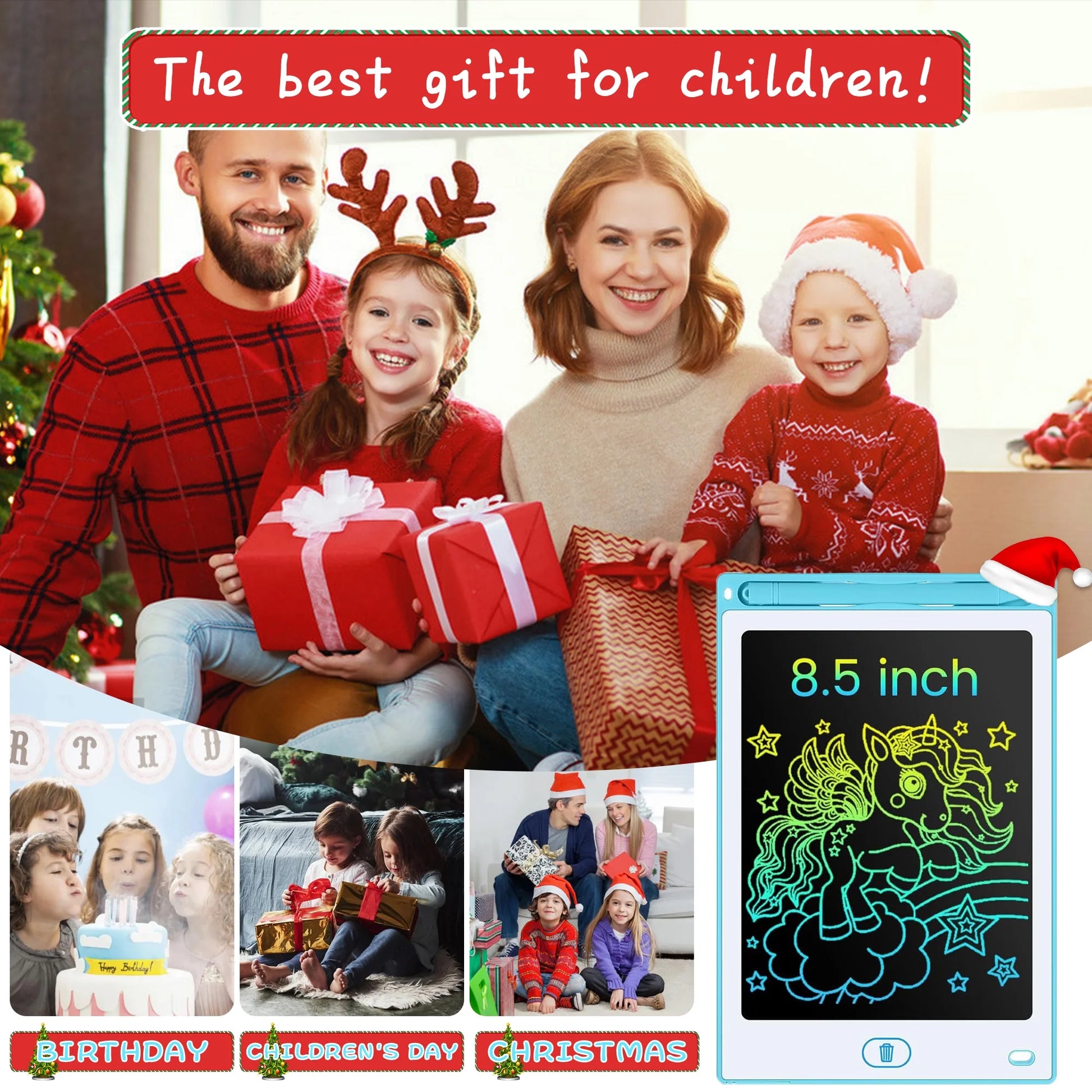 8.5-Inch LCD Writing Tablet for Kids, 2PCS Etch a Sketch Writing Board for Kids, Toy for 1 2 3 Year Old Boys Girls, Toys for Girls Boys 3 6 Years, Electronics Drawing Board