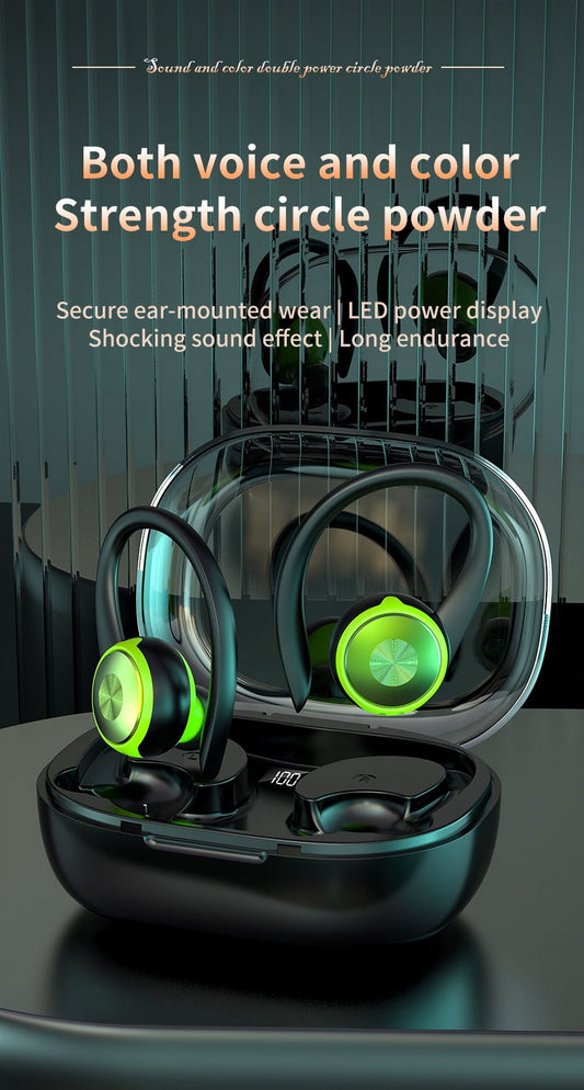 Wireless Earbuds, Bluetooth 5.3 Headphones 48H Playtime with 500Mah Charging Case, Green