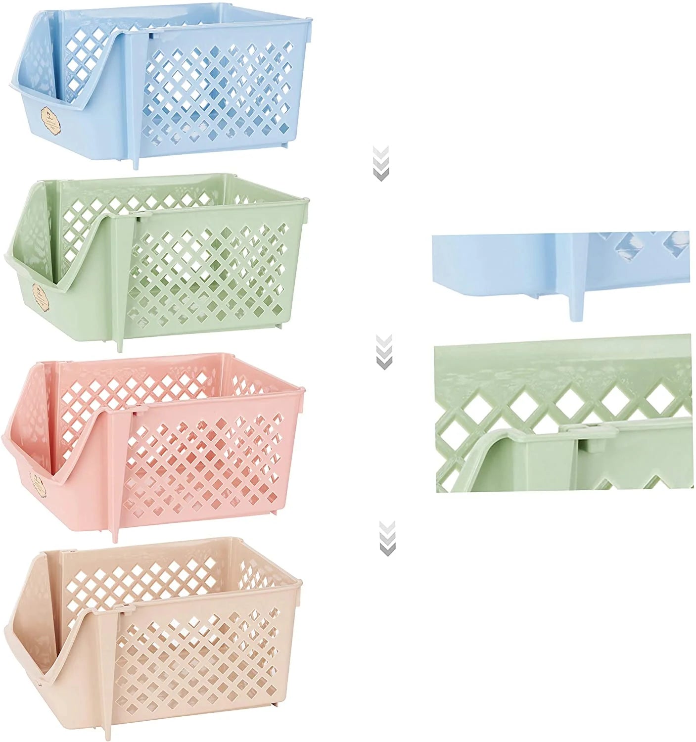 Simplify. Organize. Transform with our Storage Bins Set - 4 units 