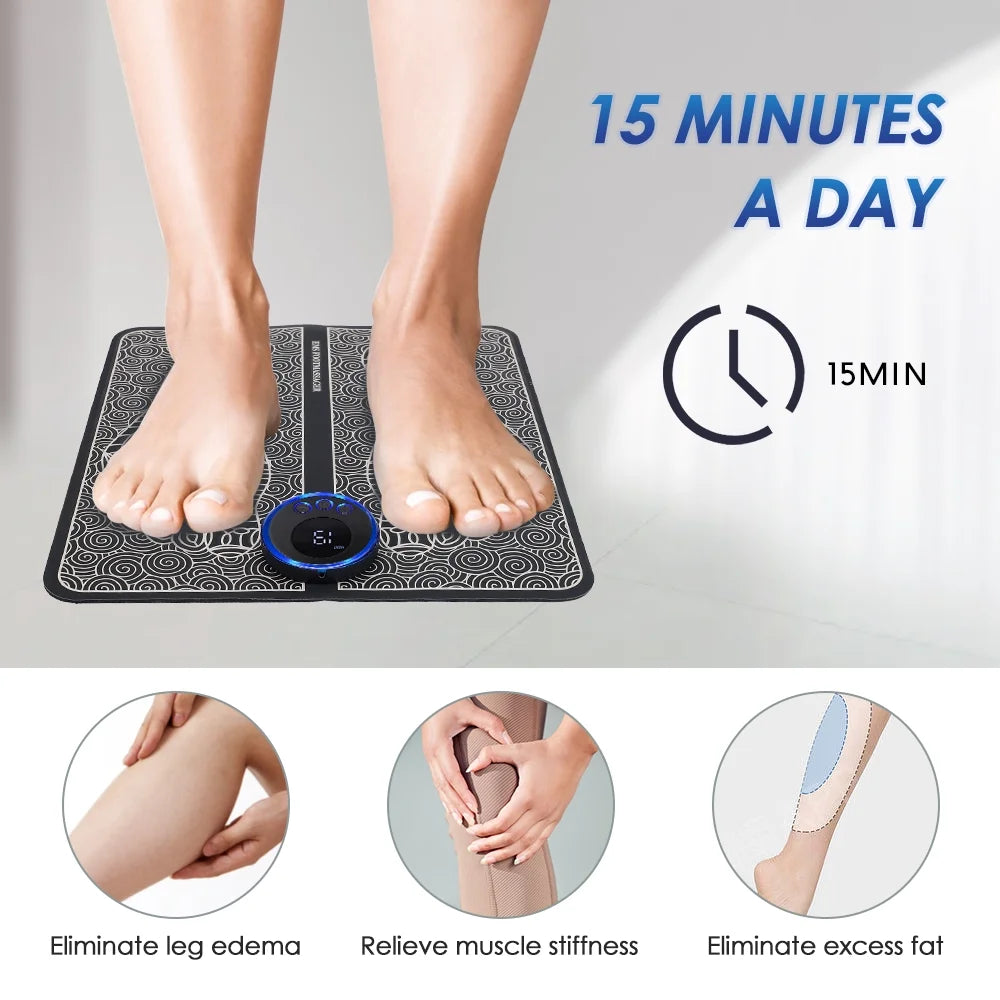🦶 2-in-1 EMS Foot & Body Massager Pad – Total Relaxation, Anytime, Anywhere!