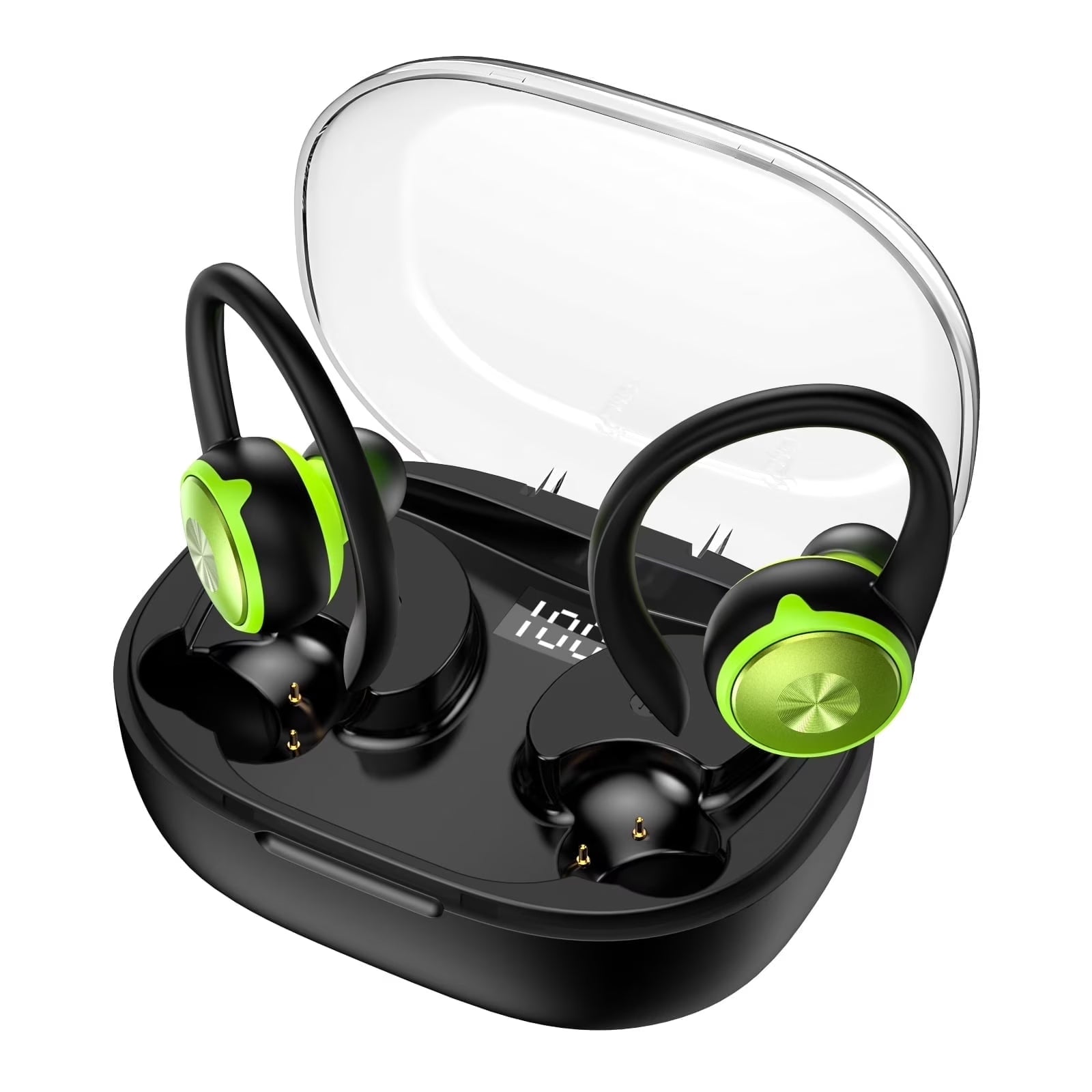 Wireless Earbuds, Bluetooth 5.3 Headphones 48H Playtime with 500Mah Charging Case, Green