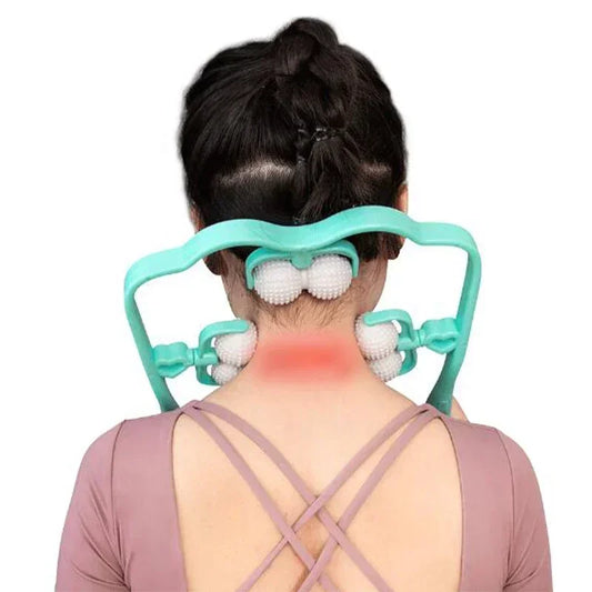 Masajeador Manual multifuncional para columna Cervical, masaje de hombro y cuello, abrazadera de cuello de mano, masajeador de cuello