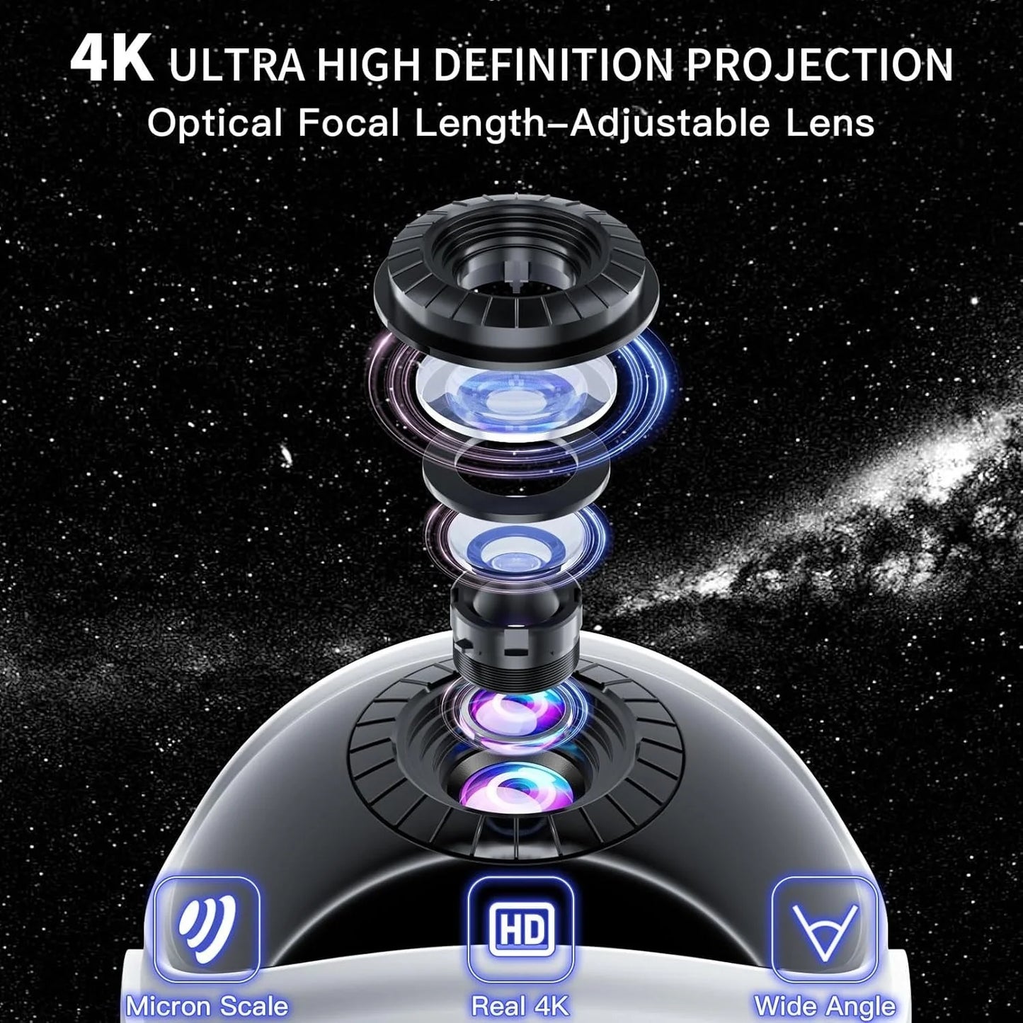Proyector LED Astronauta Cielo Estrellado - 12 Discos 4K