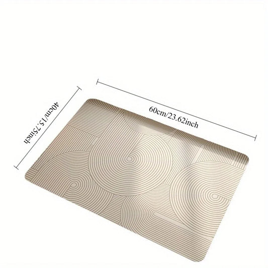 Alfombra de baño de diatomita, súper absorbente, antideslizante, secado rápido y antihongos