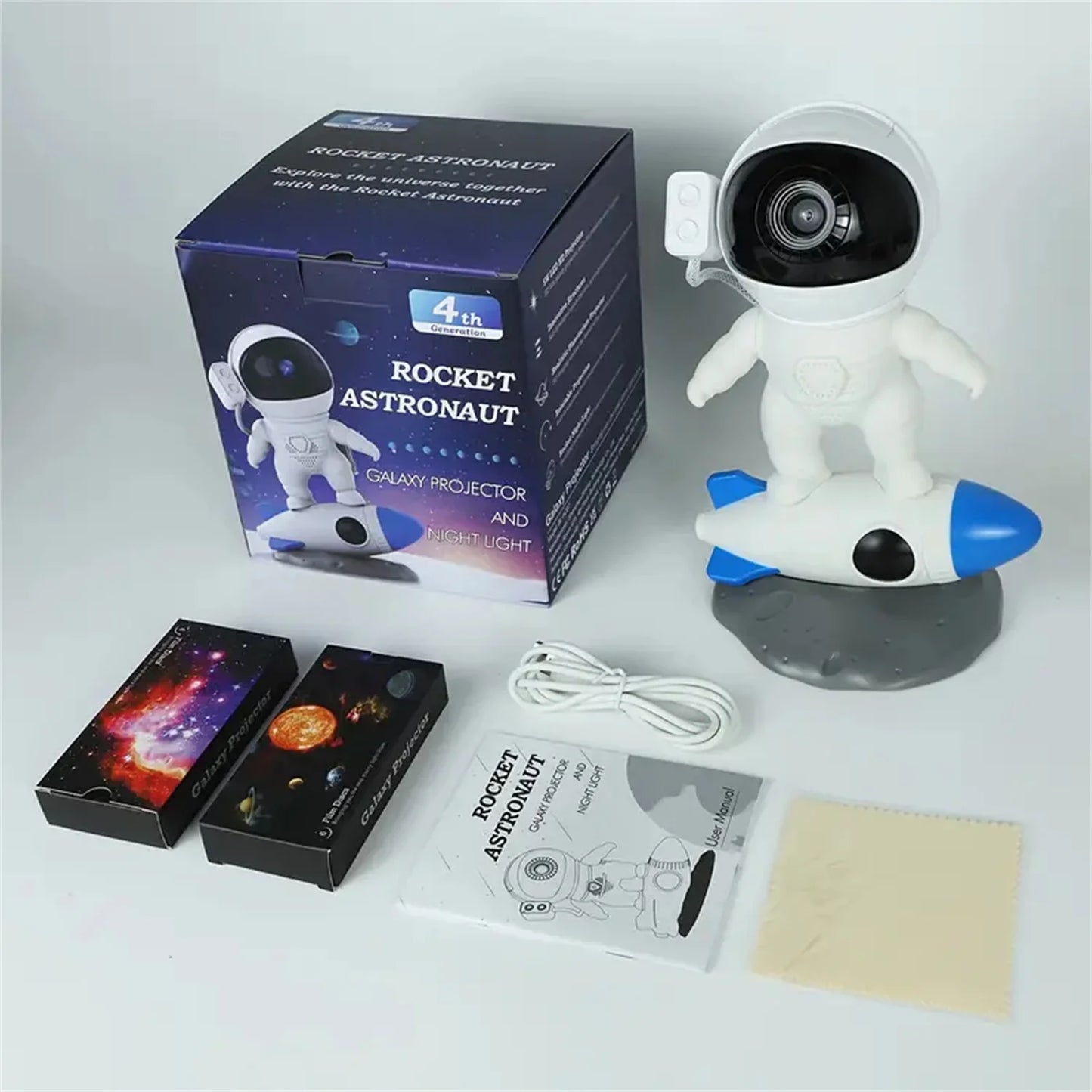 Proyector LED Astronauta Cielo Estrellado - 12 Discos 4K