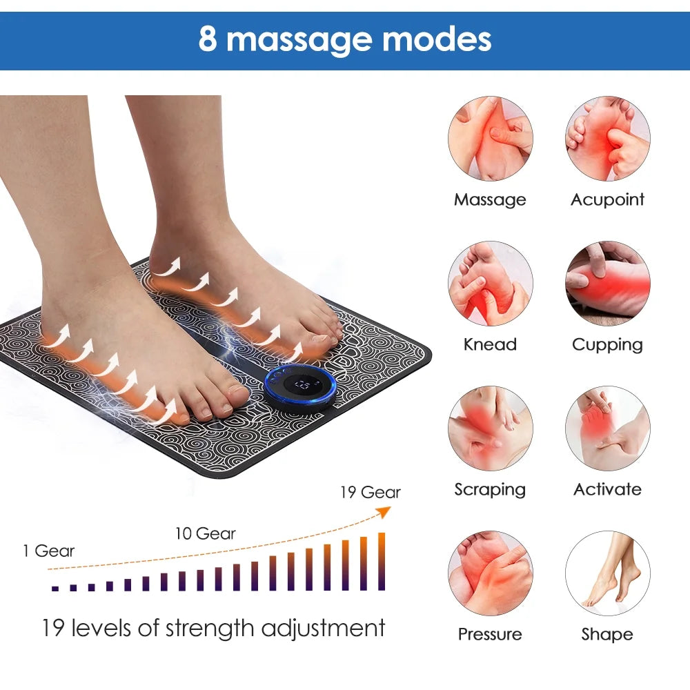 🦶 2-in-1 EMS Foot & Body Massager Pad – Total Relaxation, Anytime, Anywhere!