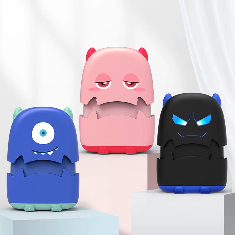 Custom Cartoon Baby Name Stamp Kit - Reusable for Cotton/Modal Clothes & School Bags, Non-Toxic Waterproof Ink Seal