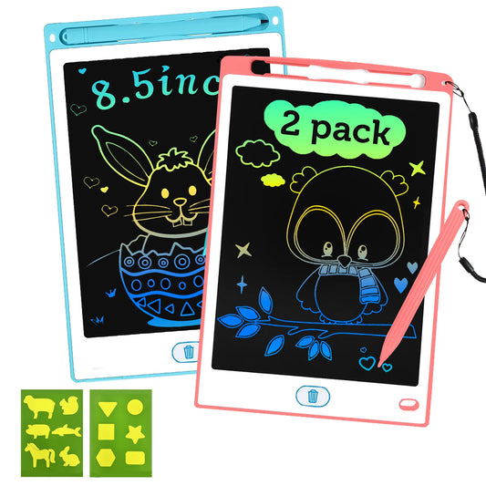 8.5-Inch LCD Writing Tablet for Kids, 2PCS Etch a Sketch Writing Board for Kids, Toy for 1 2 3 Year Old Boys Girls, Toys for Girls Boys 3 6 Years, Electronics Drawing Board