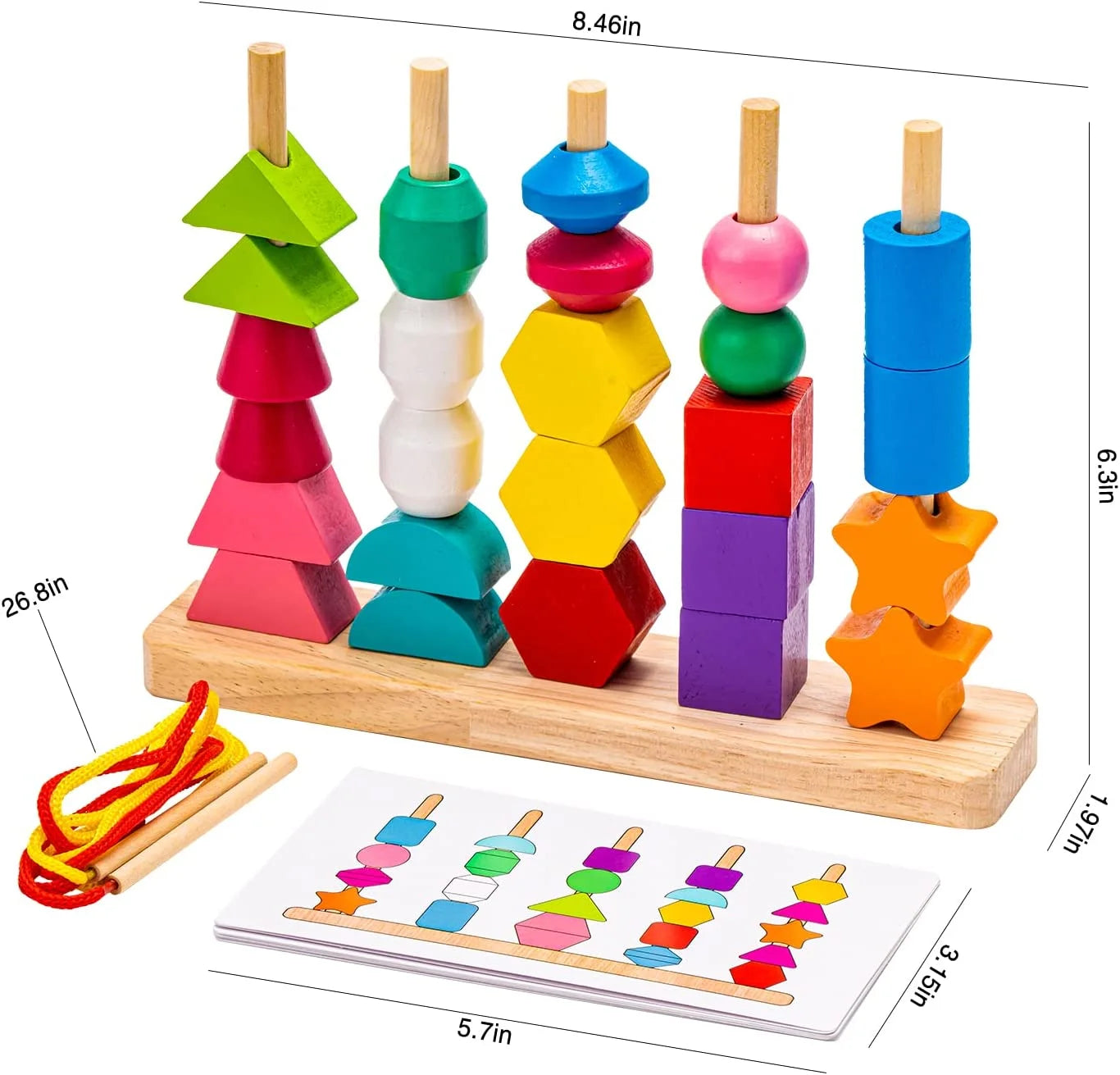 🧩Montessori Toys for 1 Year Old Boys Girls, Shape Sorting and Stacking Toy 