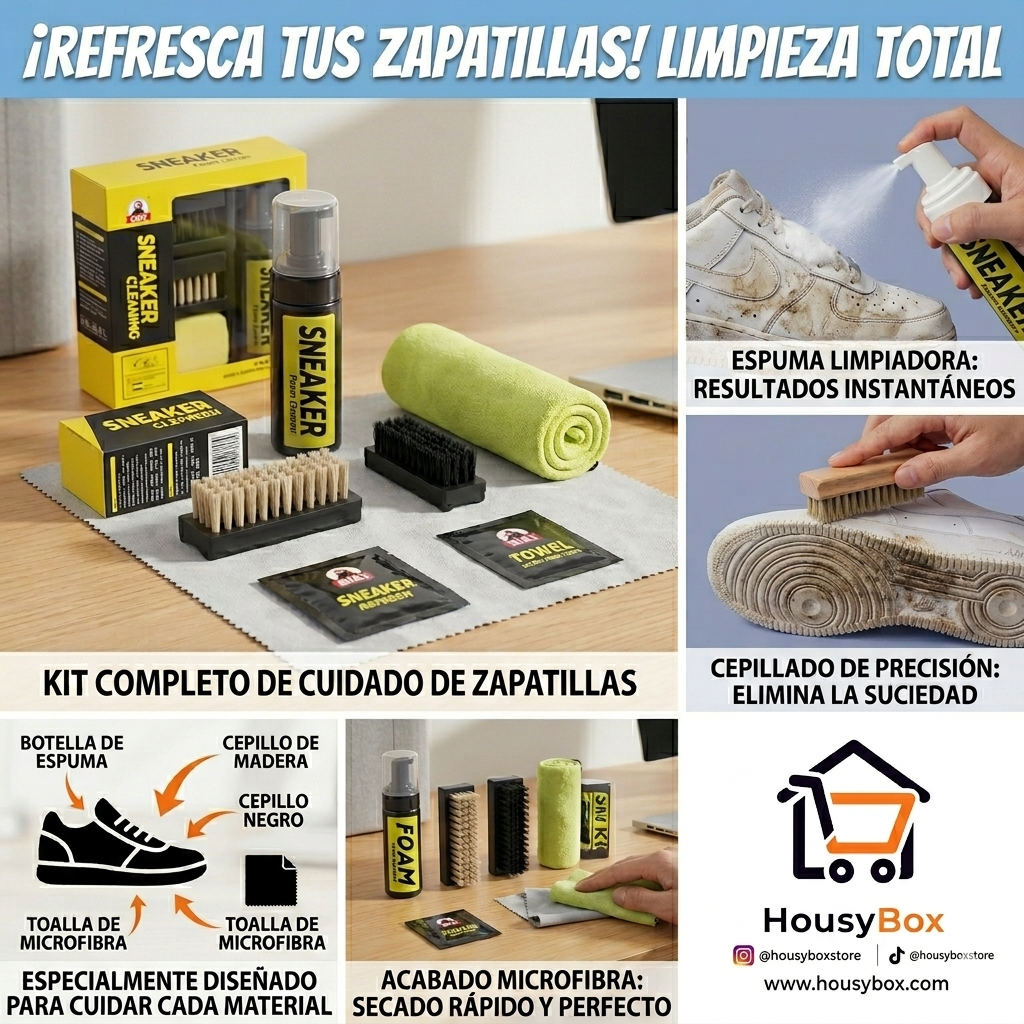 Kit de limpieza para zapatillas - Elimina manchas fácilmente | HousyBox